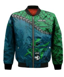 Mississauga Eagles Fc Bomber Jacket 3D Printed Grunge Polynesian Tattoo - livanniespoon Store