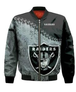 Las Vegas Raiders Bomber Jacket 3D Printed Grunge Polynesian Tattoo - livanniespoon Store