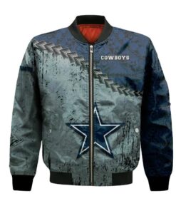 Dallas Cowboys Bomber Jacket 3D Printed Grunge Polynesian Tattoo - livanniespoon Store