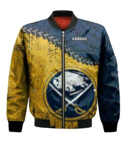 Buffalo Sabres Bomber Jacket 3D Printed Grunge Polynesian Tattoo - livanniespoon Store