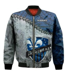 Montreal Impact Academy Bomber Jacket 3D Printed Grunge Polynesian Tattoo - livanniespoon Store