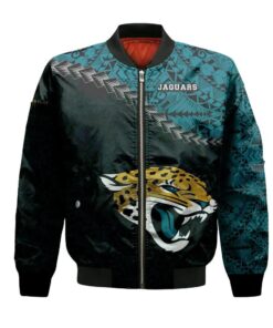 Jacksonville Jaguars Bomber Jacket 3D Printed Grunge Polynesian Tattoo - livanniespoon Store