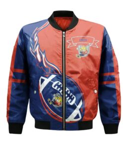 Barrie Colts Bomber Jacket 3D Printed Flame Ball Pattern - livanniespoon Store