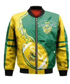 Alberta Golden Bears Bomber Jacket 3D Printed Flame Ball Pattern - livanniespoon Store
