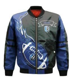 Bentley Falcons Bomber Jacket 3D Printed Flame Ball Pattern - livanniespoon Store