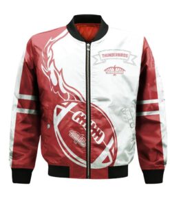 Algoma Thunderbirds Bomber Jacket 3D Printed Flame Ball Pattern - livanniespoon Store