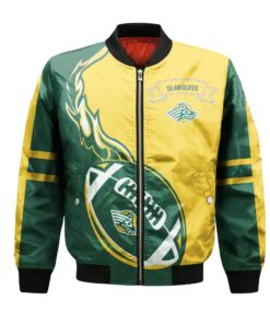 Alaska Anchorage Seawolves Bomber Jacket 3D Printed Flame Ball Pattern - livanniespoon Store