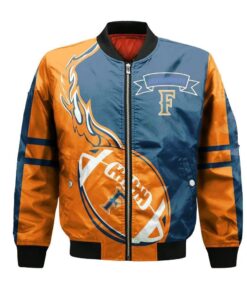 Cal State Bakersfield Roadrunners Bomber Jacket 3D Printed Flame Ball Pattern - livanniespoon Store