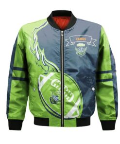 Campbell Fighting Camels Bomber Jacket 3D Printed Flame Ball Pattern - livanniespoon Store
