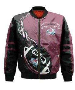 Colorado Avalanche Bomber Jacket 3D Printed Flame Ball Pattern - livanniespoon Store