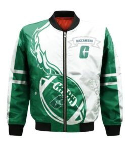 Charleston Southern Buccaneers Bomber Jacket 3D Printed Flame Ball Pattern - livanniespoon Store