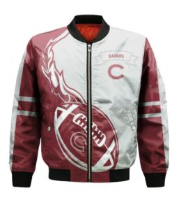 Colgate Raiders Bomber Jacket 3D Printed Flame Ball Pattern - livanniespoon Store