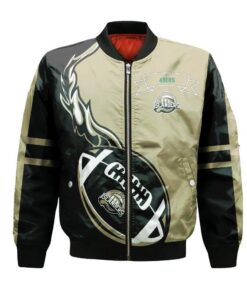 Charlotte 49Ers Bomber Jacket 3D Printed Flame Ball Pattern - livanniespoon Store