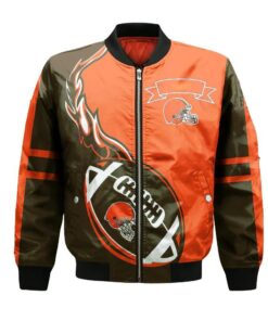 Clemson Tigers Bomber Jacket 3D Printed Flame Ball Pattern - livanniespoon Store