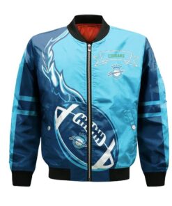 Chicago State Cougars Bomber Jacket 3D Printed Flame Ball Pattern - livanniespoon Store