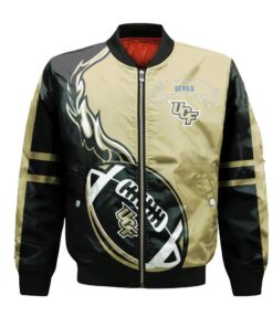 Central Connecticut Blue Devils Bomber Jacket 3D Printed Flame Ball Pattern - livanniespoon Store