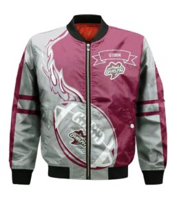 Guelph Storm Bomber Jacket 3D Printed Flame Ball Pattern - livanniespoon Store