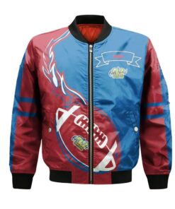 Edmonton Oil Kings Bomber Jacket 3D Printed Flame Ball Pattern - livanniespoon Store