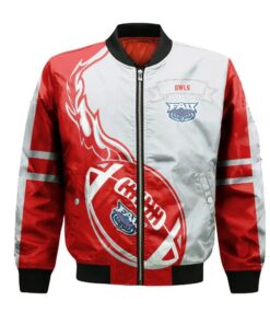 Florida Atlantic Owls Bomber Jacket 3D Printed Flame Ball Pattern - livanniespoon Store
