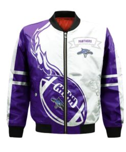 High Point Panthers Bomber Jacket 3D Printed Flame Ball Pattern - livanniespoon Store