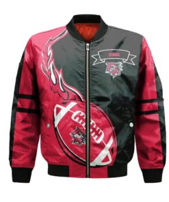 Fairfield Stags Bomber Jacket 3D Printed Flame Ball Pattern - livanniespoon Store