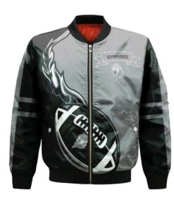 Gatineau Olympiques Bomber Jacket 3D Printed Flame Ball Pattern - livanniespoon Store