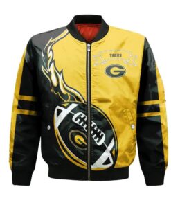 Grambling State Tigers Bomber Jacket 3D Printed Flame Ball Pattern - livanniespoon Store