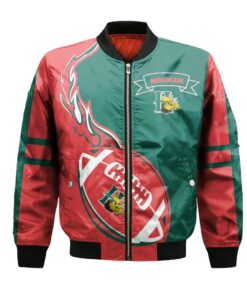 Halifax Mooseheads Bomber Jacket 3D Printed Flame Ball Pattern - livanniespoon Store