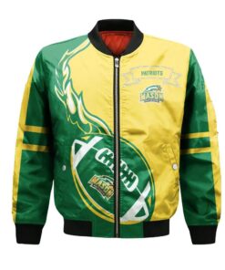 George Mason Patriots Bomber Jacket 3D Printed Flame Ball Pattern - livanniespoon Store