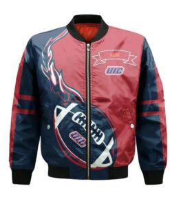 Illinois Fighting Illini Bomber Jacket 3D Printed Flame Ball Pattern - livanniespoon Store