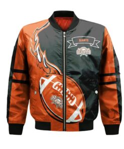 Fort Mcmurray Giants Bomber Jacket 3D Printed Flame Ball Pattern - livanniespoon Store