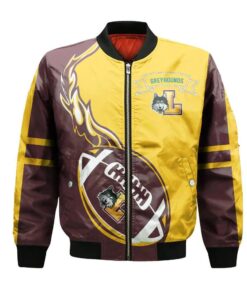 Loyola-Maryland Greyhounds Bomber Jacket 3D Printed Flame Ball Pattern - livanniespoon Store