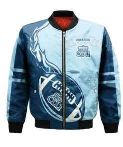 Old Dominion Monarchs Bomber Jacket 3D Printed Flame Ball Pattern - livanniespoon Store
