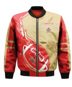 Laval Rouge Et Or Bomber Jacket 3D Printed Flame Ball Pattern - livanniespoon Store