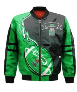 Marshall Thundering Herd Bomber Jacket 3D Printed Flame Ball Pattern - livanniespoon Store