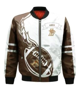 Lehigh Mountain Hawks Bomber Jacket 3D Printed Flame Ball Pattern - livanniespoon Store