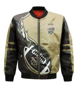 Manitoba Bisons Bomber Jacket 3D Printed Flame Ball Pattern - livanniespoon Store