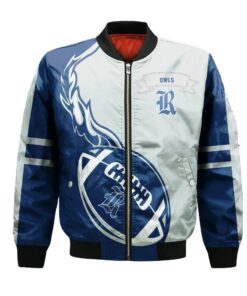 Rice Owls Bomber Jacket 3D Printed Flame Ball Pattern - livanniespoon Store