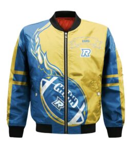 Ryerson Rams Bomber Jacket 3D Printed Flame Ball Pattern - livanniespoon Store