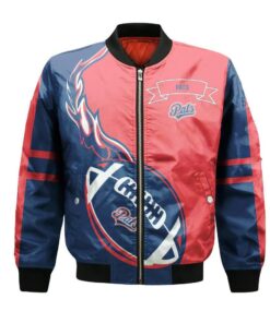 Regina Pats Bomber Jacket 3D Printed Flame Ball Pattern - livanniespoon Store