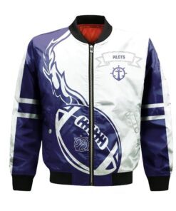 Portland Pilots Bomber Jacket 3D Printed Flame Ball Pattern - livanniespoon Store