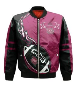 Peterborough Petes Bomber Jacket 3D Printed Flame Ball Pattern - livanniespoon Store