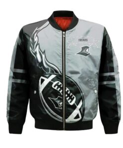 Providence Friars Bomber Jacket 3D Printed Flame Ball Pattern - livanniespoon Store