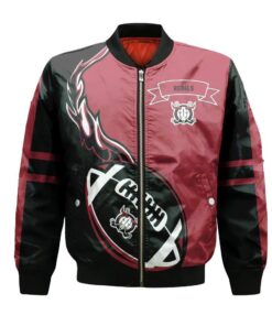 Red Deer Rebels Bomber Jacket 3D Printed Flame Ball Pattern - livanniespoon Store