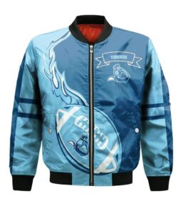 San Diego Toreros Bomber Jacket 3D Printed Flame Ball Pattern - livanniespoon Store