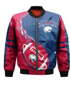 South Alabama Jaguars Bomber Jacket 3D Printed Flame Ball Pattern - livanniespoon Store