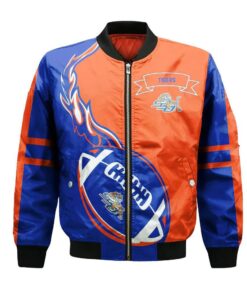 Savannah State Tigers Bomber Jacket 3D Printed Flame Ball Pattern - livanniespoon Store