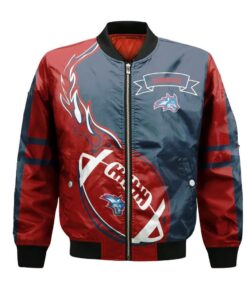 Stony Brook Seawolves Bomber Jacket 3D Printed Flame Ball Pattern - livanniespoon Store