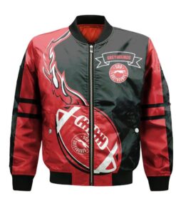 Sault Ste. Marie Greyhounds Bomber Jacket 3D Printed Flame Ball Pattern - livanniespoon Store