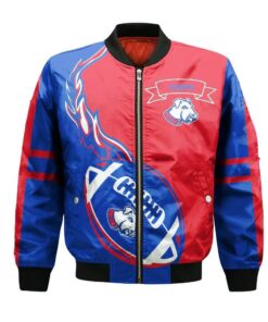 St. Francis Brooklyn Terriers Bomber Jacket 3D Printed Flame Ball Pattern - livanniespoon Store